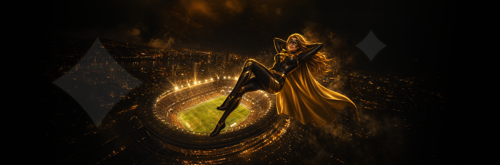 Strong Affiliates banner showing a gold superhero above a packed sports stadium with the text The Decade’s Biggest Window Starts Early